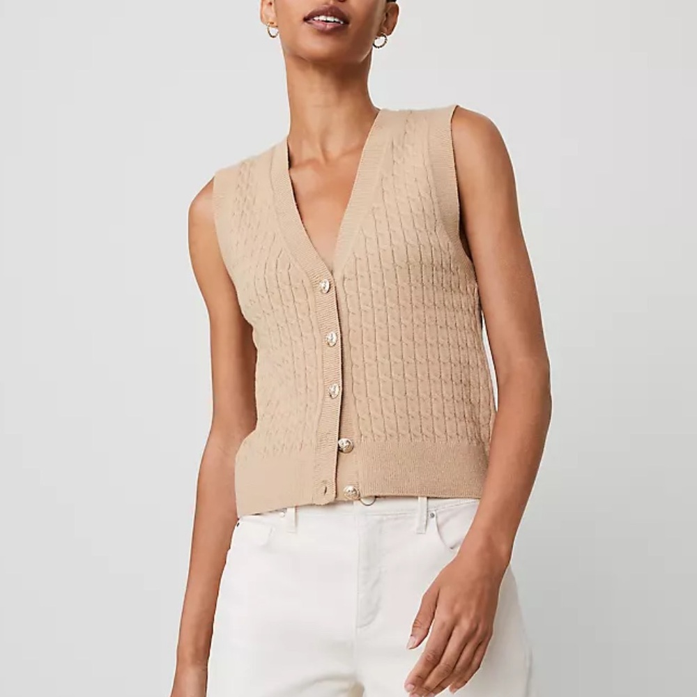 Beige Sweater Vest